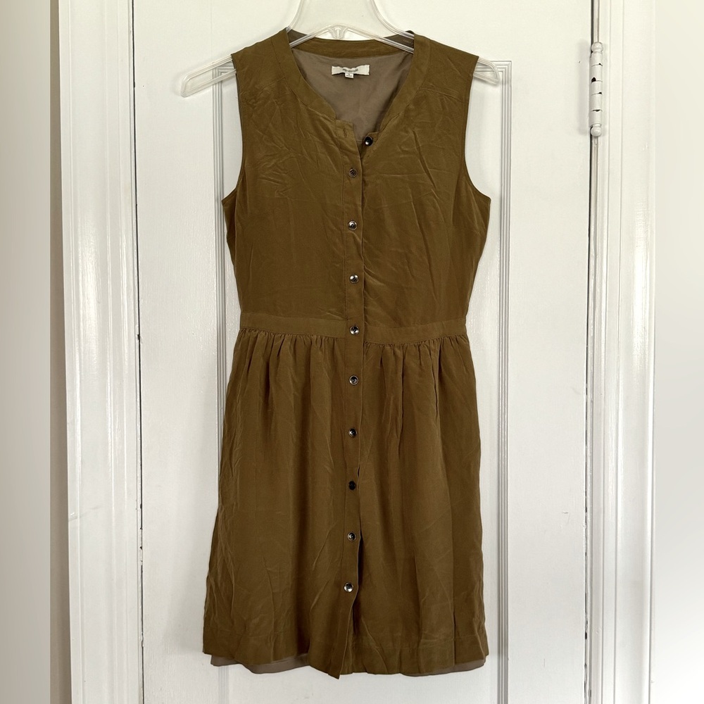 Madewell Silk Button Mini dress​